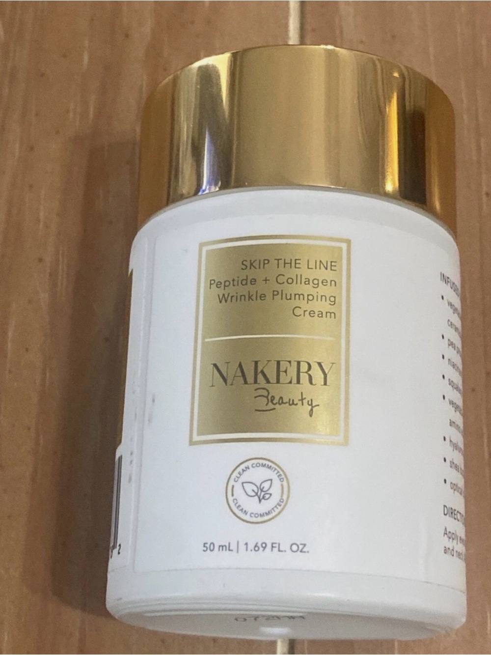 NAKERY Beauty Skip the Line Peptide + Collagen Wrinkle Face Cream 1.69oz
